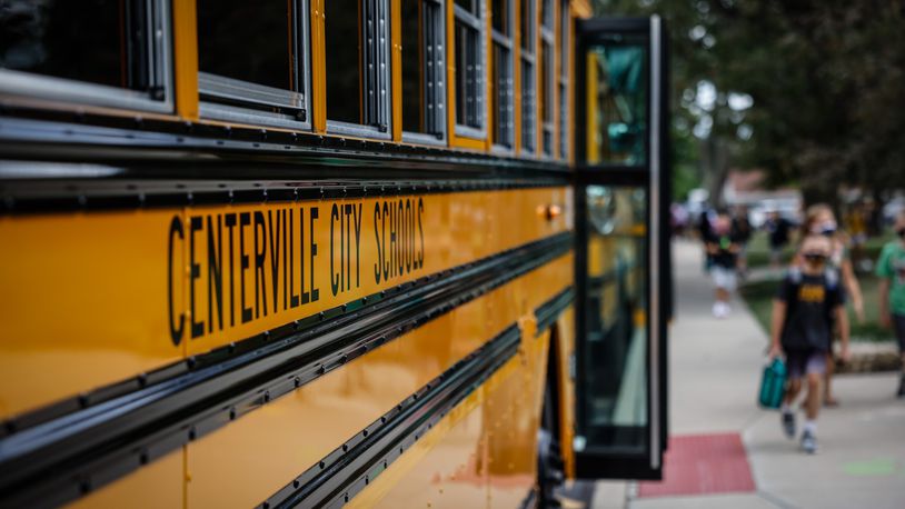 Centerville City Schools revised face mask policy requires all K-12 students, staff and visitors in all district facilities to wear masks, regardless of vaccination status. JIM NOELKER/STAFF