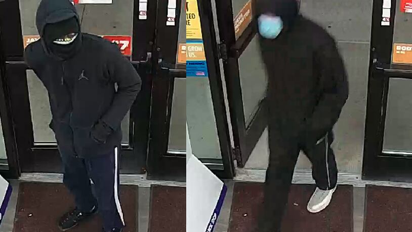 Moraine police are seeking help identifying two suspects in an armed robbery at Circle K on Wednesday, Oct. 14, 2020. / Photo courtesy Moraine Police Department