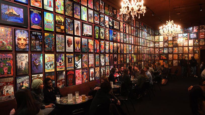 Concert posters line the walls at the Fillmore in San Francisco. (Wally Skalij/Los Angeles Times/TNS)