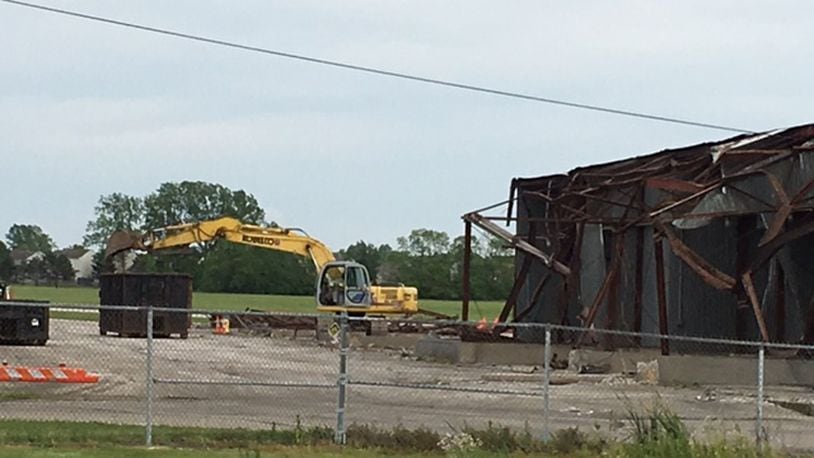 The City of Dayton has torn down one of its three T hangars at Dayton-Wright Brothers Airport and plans to build a larger one. NICK BLIZZARD/STAFF