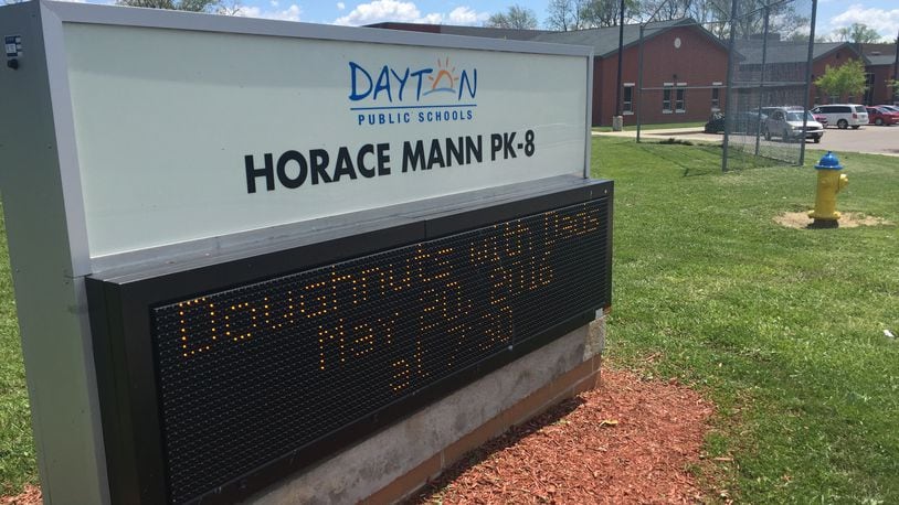 A Dayton Public Schools teacher is part of an internal district investigation for allegedly showing two R-rated films to a sixth-grade class at Horace Mann Elementary School. (Eric Higgenbotham/Staff)