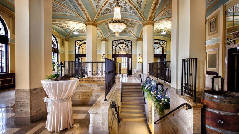 The lobby of the Onesto Hotel in Canton. The firm that restored the hotel is on track to rehab an office tower in downtown Dayton. Their speciality is historic restoration and adaptive reuse. CONTRIBUTED