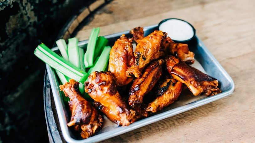 As the Rose Music Center at The Heights kicks off its concert season this week, Warped Wing is launching a concert night food menu at its brewery and smokery. Pictured are the smoked wings (CONTRIBUTED PHOTO).