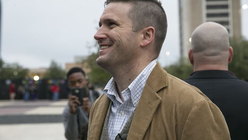 Richard Spencer, a white nationalist, takes a brief tour of Texas A&M campus before a speaking event at the school on Dec. 6, 2016. The University of Florida’s president on Wednesday, Aug. 16, 2017, said Spencer would not be allowed to speak at a scheduled event in September at UF. (Ralph Barrera/American-Statesman)