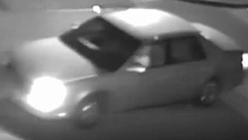 Dayton police are seeking information on a late model gray Cadillac DTS believe to be involved in a shooting on Summit Square Drive on Wednesday, April 7, 2021. Photo courtesy Dayton Police Department
