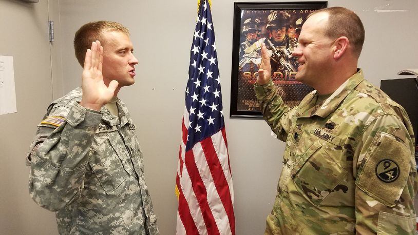Keith Pohlman, a history teacher at Springboro High School, will be leaving for active duty in October. He reenlisted in the Army Reserves last year.