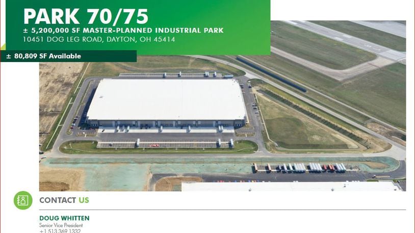 Northpoint Development marketing material for the industrial building at 10451 Dog Leg Road.