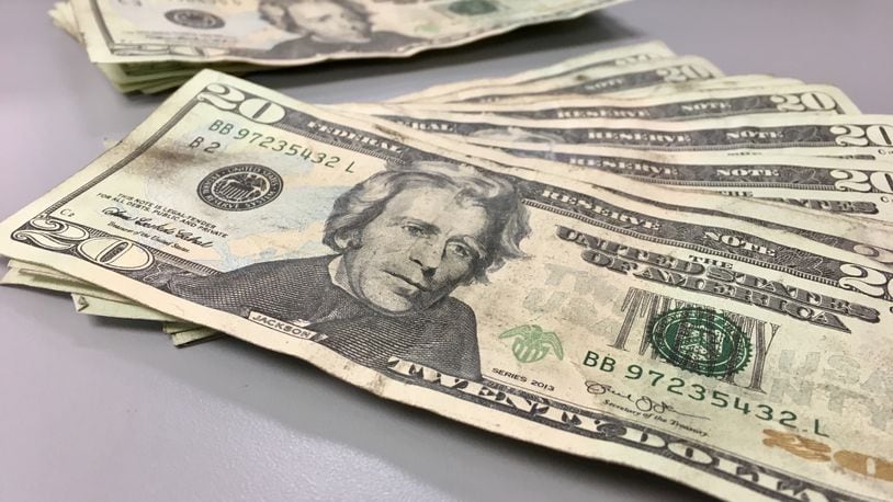The United States Secret Service seized several fake $20 bills they said were used by Kenneth Stopkotte during Wednesday night’s Dayton Dragons baseball game. MARK GOKAVI/Staff