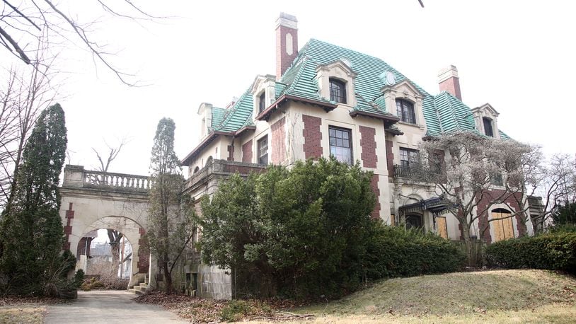 The Traxler Mansion, located at 42 Yale Ave. in the Dayton View Historic District, was built around 1910 for Louis Traxler, a Dayton department store owner. The elegant 10,000 square-foot home was built in the French Chateauesque style, the same concept as the storied Biltmore House on the Biltmore Estate in Ashville, NC. The mansion has been vacant for a decade and Preservation Dayton Inc. would like to save it, and other properties like it, before they are lost forever. LISA POWELL / STAFF