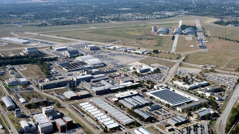 Aerial view of Wright-Patterson Air Force Base Area B where major parts of the Air Force Research Lab are located.