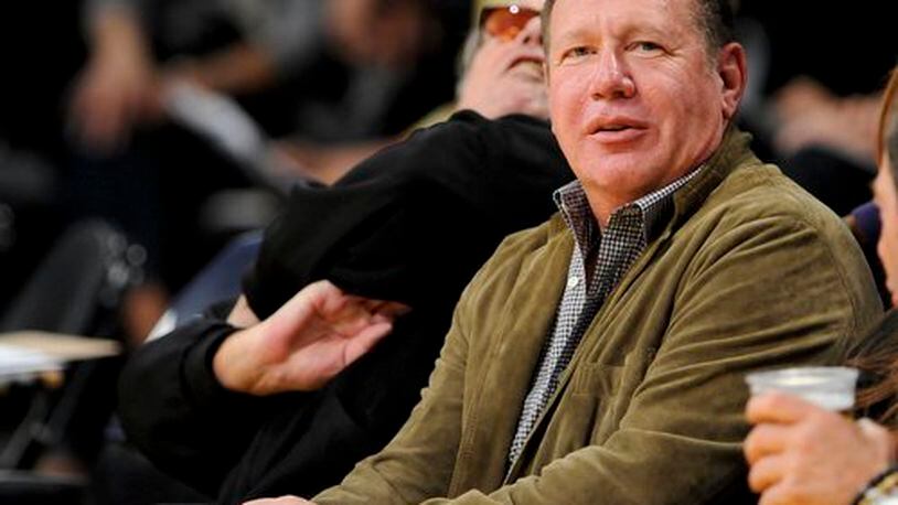 Actor Garry Shandling attends an NBA basketball game between the Houston Rockets and the Los Angeles Lakers, Friday, April 6, 2012, in Los Angeles. The Rockets won 112-107.