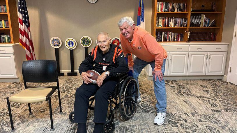 A dream has become a reality for 100-year-old World War II veteran Gordon Haerr. He finally got to meet a Bengals player -- Ken Anderson. WCPO/CONTRIBUTED