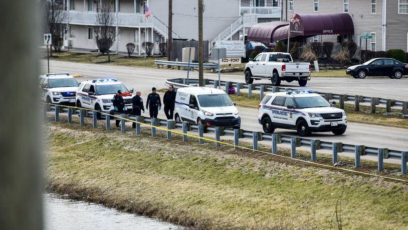 Someone called police Sunday, March 10 about a body in a pond along N. Verity Parkway in Middletown. A man’s body was pulled out of the water. The Butler County Coroner’s office and Middletown police are investigating. NICK GRAHAM/STAFF