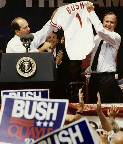 George H.W. Bush visits to southwest Ohio