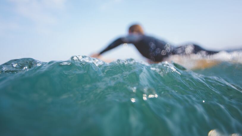 File photo of a surfer on waves