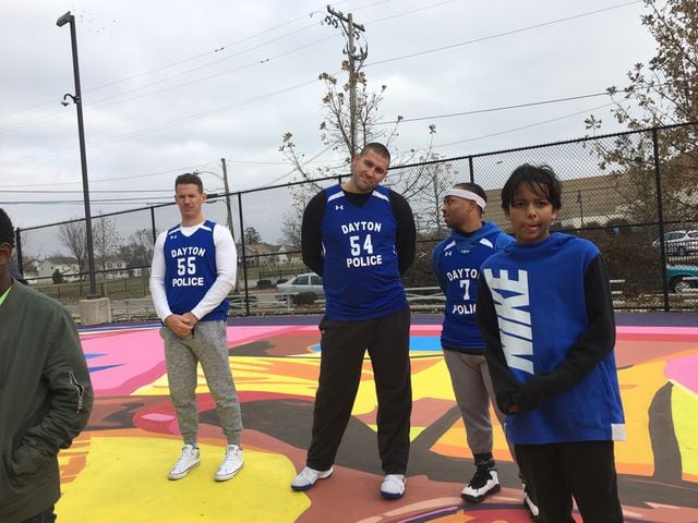 PHOTOS: Dayton’s youth enjoy their colorful, new Project Rebound  basketball court