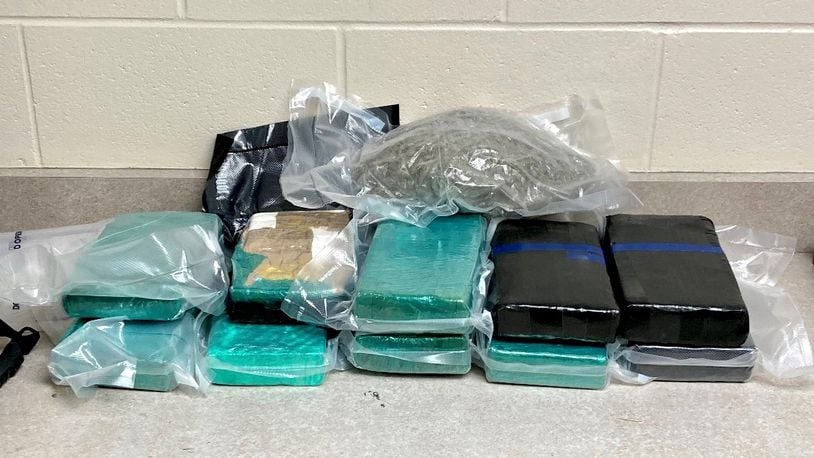 The Mimi Valley Bulk Smuggling Task Force arrested a California man and seized cocaine and marijuana as part of a narcotics investigation on Thursday, Nov. 4, 2021. Photo courtesy the Montgomery County Sheriff's Office.