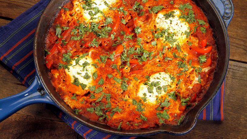Shakshuka, a Middle Eastern dish, essentially eggs cooked in a spicy tomato sauce, is beginning to see a gain in popularity in the United States. (Glenn Koenig/Los Angeles Times/TNS)