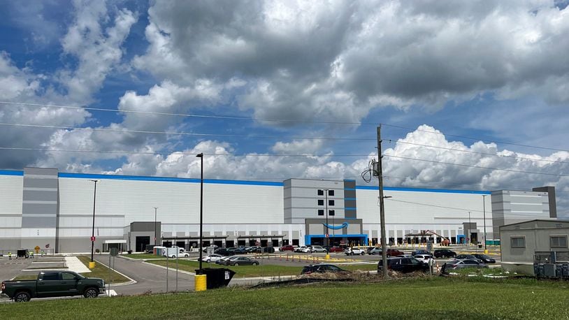 Amazon's massive new fulfillment facility is under construction at 1835 Union Airpark Blvd. CORNELIUS FROLIK / STAFF