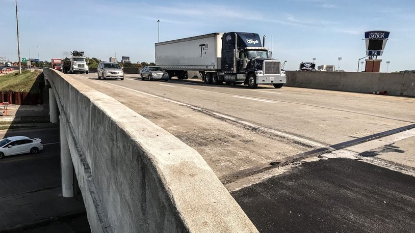 Repairs are starting on the bridge over Edwin C. Moses Blvd. and Carillon Blvd. Bridge work includes replacing bridge decks and removing the continuous U-turn lane.