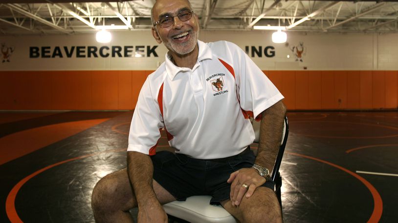 Stamat Bulugaris has been coaching wrestling in Dayton for 40 years. He started at UD and WSU and ended he career at Beavercreek High School. Jim Noelker/Dayton Daily News