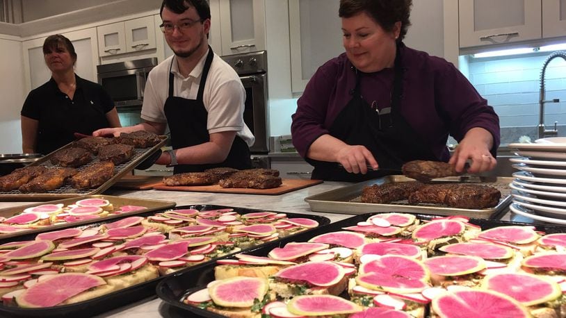 Chef Carrie Walters leads a DLM cooking class in early December. CONTRIBUTED/ALEXIS LARSEN