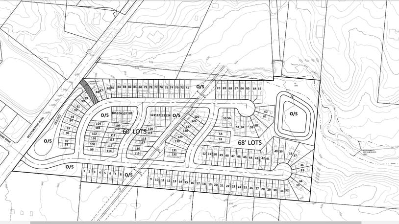 A rendering of a new subdivision planned for Huber Heights near Bellefontaine Road and aimed at people over 55. Contributed.