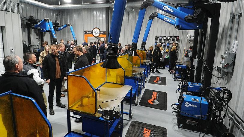 Hobart Brothers LLC in Troy officially opened a 9,000-square-foot customer experience center Tuesday Jan. 10, 2023 a “playground” for welders and a place for customers and distributors to explore the power of welding. MARSHALL GORBY\STAFF