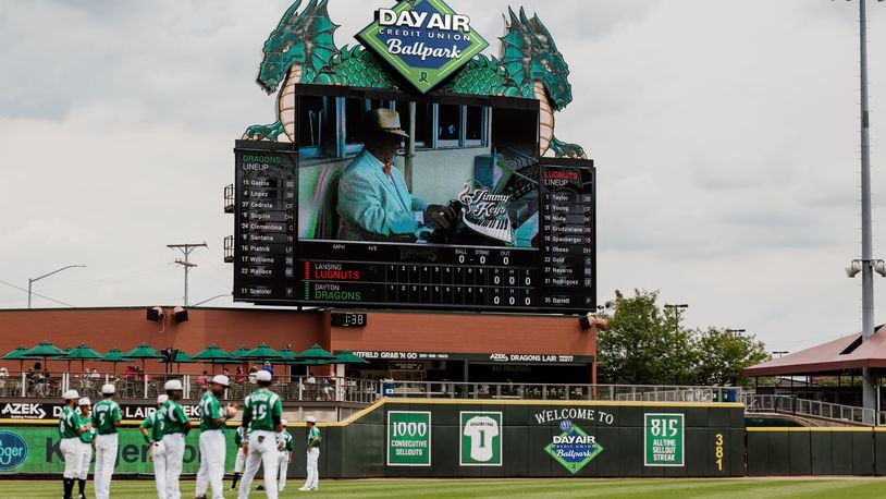 A rendering of the newly named Day Air Ballpark main board, courtesy of the Dayton Dragons