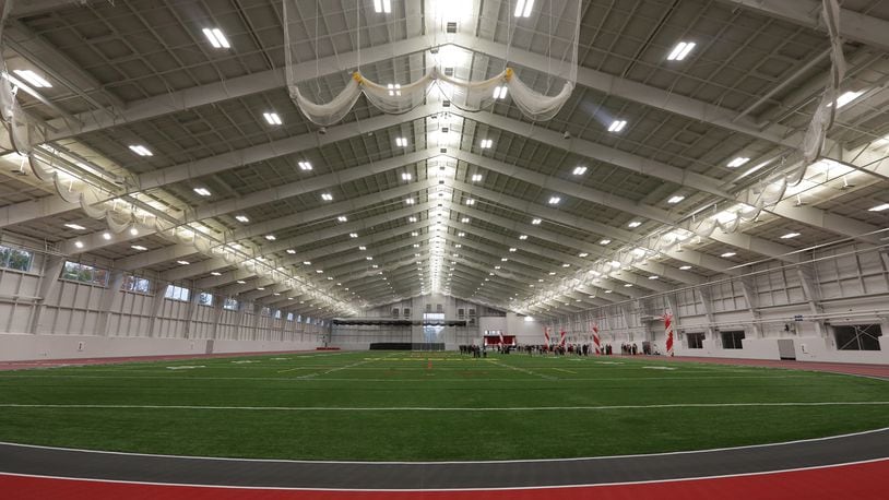 Wittenberg University held a grand opening ceremony and open house for its new Health, Wellness & Athletic Complex called "The Steemer" Friday evening. The new $40 million facility features an indoor athletic field, running track and strength training center. BILL LACKEY/STAFF
