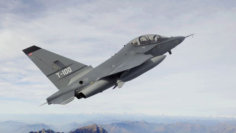 n Italian-based aerospace maker will compete for a U.S. Air Force $16.3 billion contract to build a next generation jet trainer, the company said.