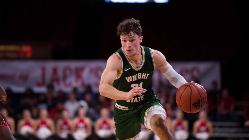 Wright State’s Cole Gentry drives to the hoop against Miami on Saturday, Nov. 9, 2019, at Millett Hall in Oxford. Joseph Craven/WSU ATHLETICS