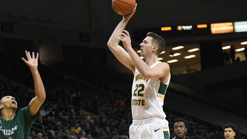 Wright State’s Parker Ernsthausen against Cleveland State at the Nutter Center on Feb. 21, 2019. Keith Cole/CONTRIBUTED