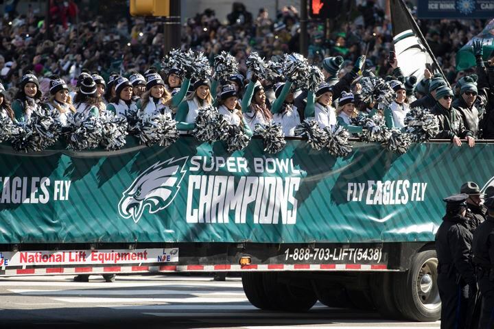 Philadelphia Eagles fans celebrate Super Bowl win with parade