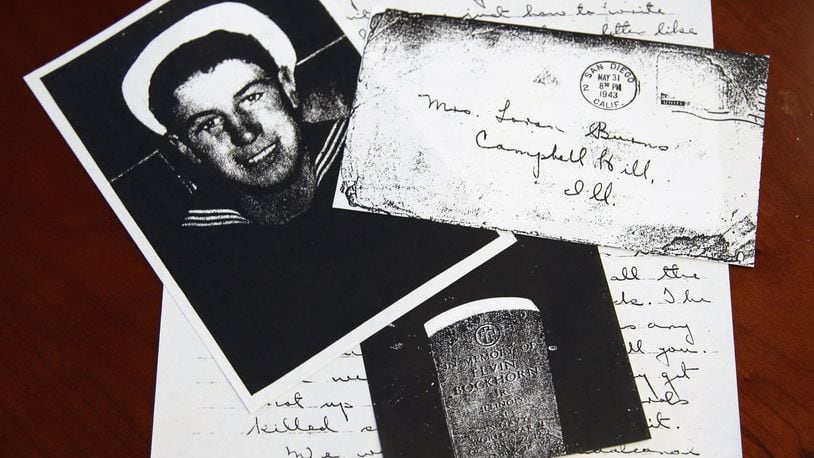 Photos and correspondence about Elvin “Junior” Bockhorn, Jr.from a shipmate. Bockhorn was killed aboard the U.S.S. Cushing during the Battle of Guadalcanal on November 13, 1942. TY GREENLEES / STAFF