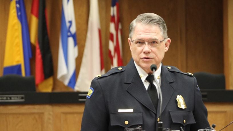 Dayton Police Chief Richard Biehl has been disciplined in the theft of his gun. STAFF