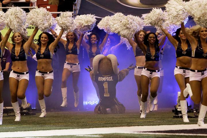 NFL cheerleaders perform at preseason games