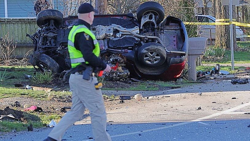 The chase involved Troy police and troopers. The crash was reported around 8:07 a.m. at the intersection of U.S. 40 and state Route 202 in Bethel Twp.