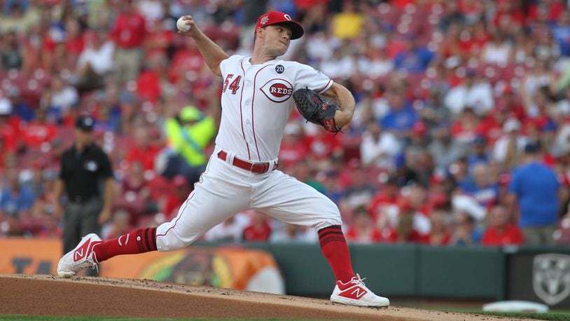 Reds starter Sonny Gray pitches against the Cubs on Friday, June 28, 2019, at Great American Ball Park in Cincinnati. David Jablonski/Staff