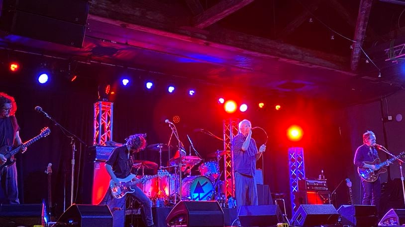 Behind the scenes at Guided by Voices virtual concert at The Brightside in Dayton, Ohio, in 2020.
