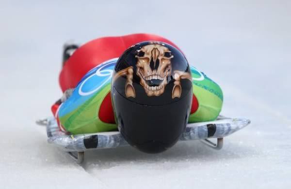 Crazy winter Olympic helmets