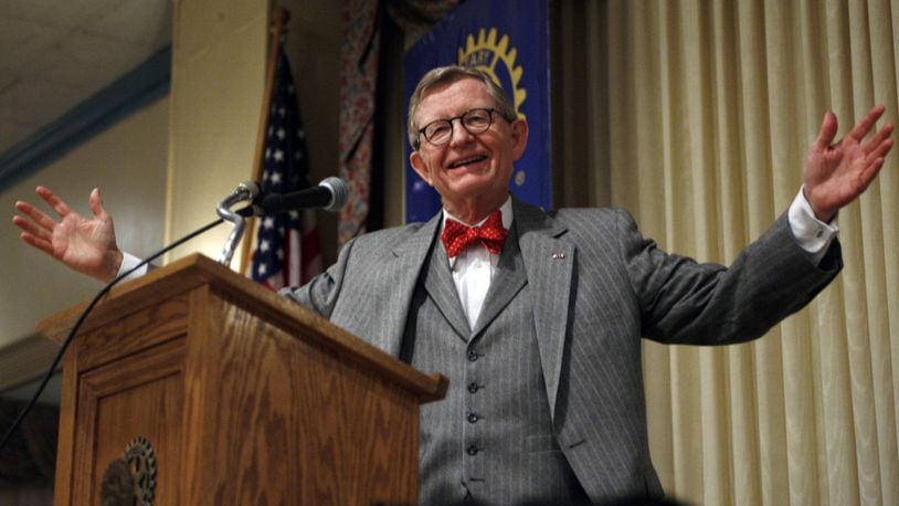 Ohio State University President E. Gordon Gee spoke about topics from education to innovation in front of Springfield Rotary Club on Feb. 7 at Casey’s Restaurant in Springfield.