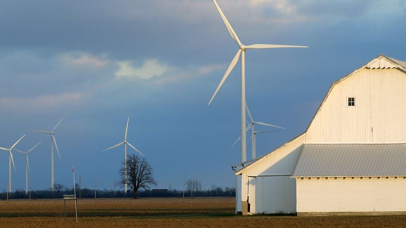 The wind turbines in Van Wert County, Ohio Wednesday, Jan. 4. 2017. Bill Lackey/Staff