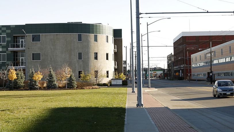 Two buildings that are part of Dayton’s Tech Town business park, off East Monument Avenue. TY GREENLEES / STAFF