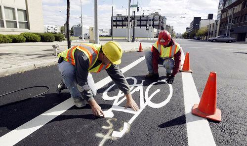 Downtown's new bike lanes