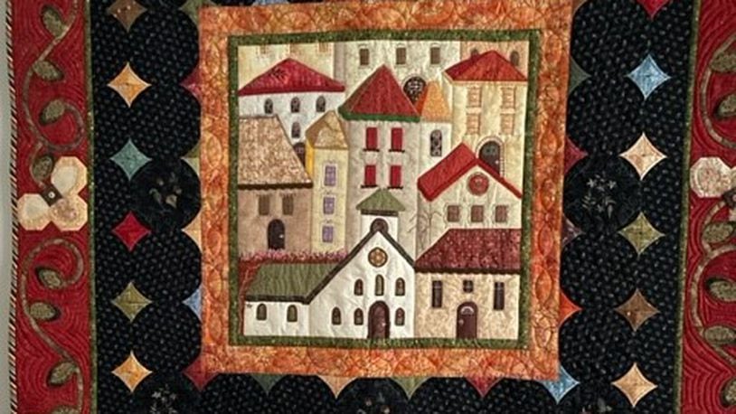 Wall hangings like this intricate design are part of Toni Heggie’s quilting repertoire. CONTRIBUTED