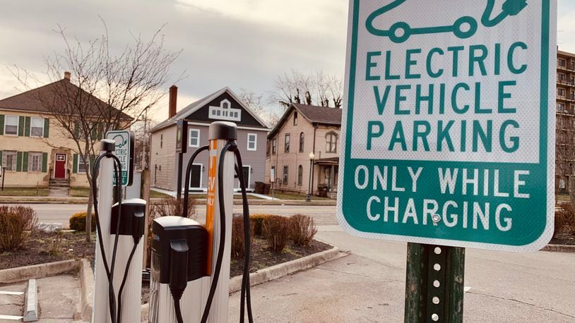 New Fairborn laws starting next month include fines for those illegally parking at electronic vehicle charging stations. FILE