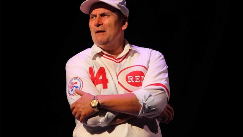 Brian Dykstra stars as Pete Rose in the Human Race Theatre Company's world premiere of Patricia O'Hara's sports drama "Banned from Baseball" continuing through Sept. 23 at the Loft Theatre. (Photo by Scott J. Kimmins)