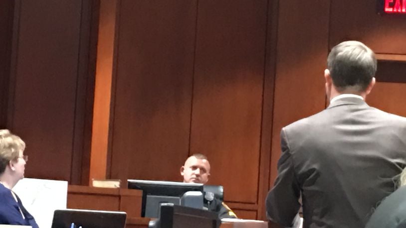 Sgt. John Smith testifies about arresting and handcuffing the man suspected of wounding Deputy Katie Barnes in June 2016 in Warren County.