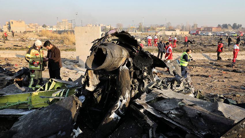 Photos: Ukrainian plane crashes after takeoff from Tehran; 176 dead
